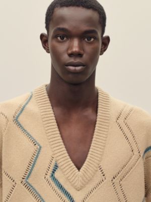 Vネックニット 《ジュール・エ・アジュール》, イメージ: 着用例, worn, ビュー5の6