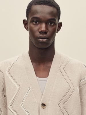 "Jour et Ajours" buttoned cardigan, View: Worn, worn, view 5 of 6