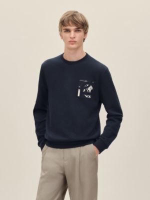 "Ex-Libris" crewneck sweater, View: Worn, worn, view 2 of 5