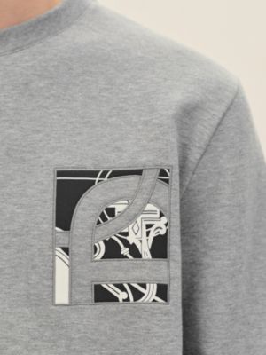 Sudadera con cuello redondo y aplique en seda "Ex-Libris", Vista: Ver artículo puesto, worn, vista 5 de 5