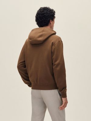 "Eperon d'Or en Perspective" zipped hooded sweater, View: Worn, worn, view 3 of 5