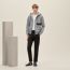 "Eperon d'Or en Perspective" zipped hooded sweater, gris