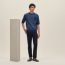 ラウンドネックTシャツ, インディゴ
