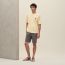 "H'Cheval" t-shirt with leather detail, vanille