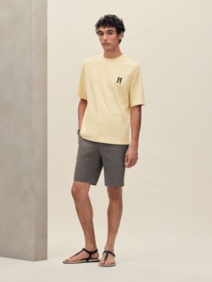 "H'Cheval" t-shirt with leather detail
