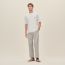 "H'Cheval" t-shirt with leather detail, blanc