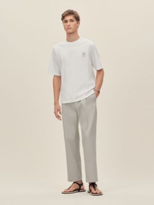 "H'Cheval" t-shirt with leather detail