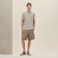 "Piqures sellier" polo shirt, mastic