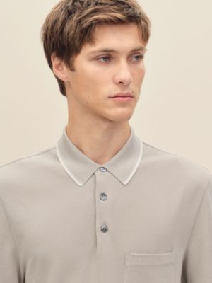 "Piqures sellier" polo shirt, View: Worn, worn, view 4 of 5