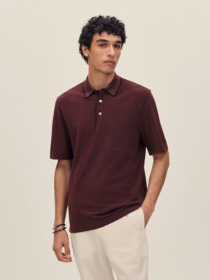 "Piqures sellier" polo shirt, View: Worn, worn, view 2 of 5
