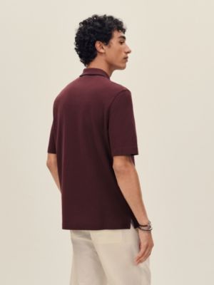 "Piqures sellier" polo shirt, View: Worn, worn, view 3 of 5