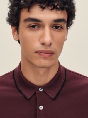 "Piqures sellier" polo shirt, View: Worn, worn, view 4 of 5