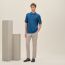 "Piqures sellier" polo shirt, atlantique
