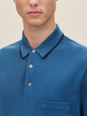 "Piqures sellier" polo shirt, View: Worn, worn, view 4 of 5