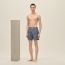 "H Cut Remix" swim trunks, café