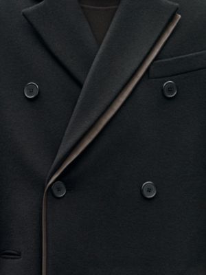 コート 《エミール》 フロントレザーディテール, イメージ: 正面から見たイメージ, front, ビュー8の8