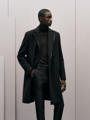 コート 《エミール》 フロントレザーディテール, イメージ: 着用例, worn, ビュー4の8