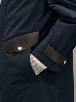 Raincoat with leather details, View: Worn, worn, view 6 of 6