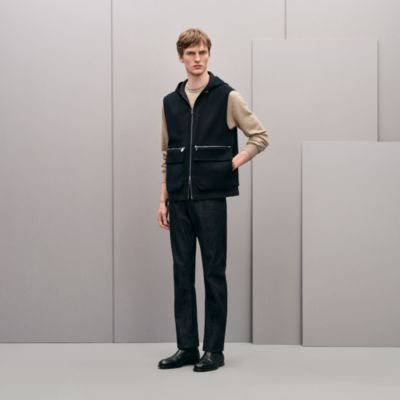 Reversible hooded vest