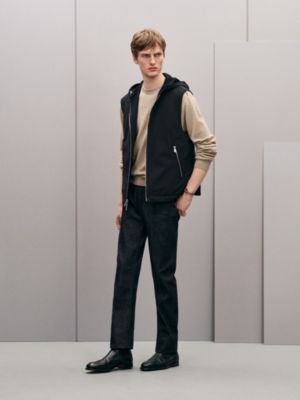 Cashmere reversible hooded vest, View: Worn, worn, view 2 of 8