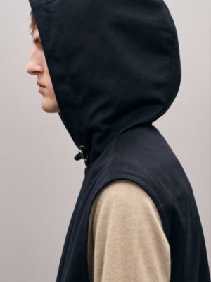 Cashmere reversible hooded vest, View: Worn, worn, view 5 of 8