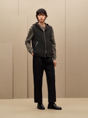 Cashmere reversible hooded vest, View: Worn, worn, view 2 of 8
