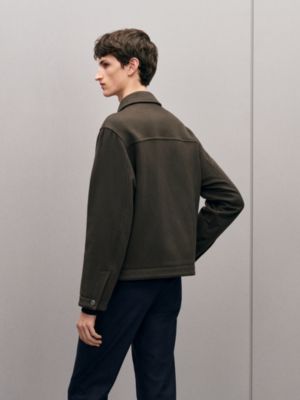Gerade geschnittener Blouson mit Reißverschluss und Lederdetails, Ansicht: Getragene Ansicht, worn, Ansicht 3 von 7
