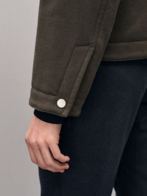 Gerade geschnittener Blouson mit Reißverschluss und Lederdetails, Ansicht: Getragene Ansicht, worn, Ansicht 5 von 7