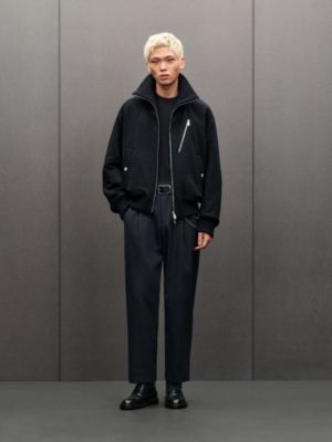 Cashmere rib-trim jacket
