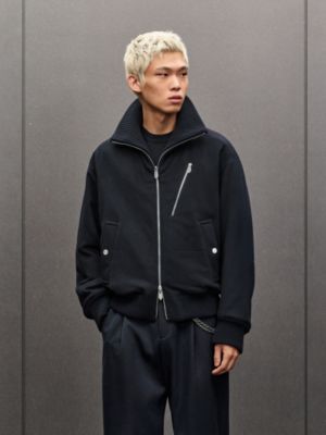 Cashmere rib-trim jacket, View: Worn, worn, view 3 of 8