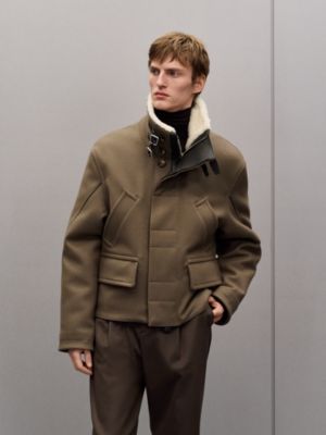 Straight cut wool jacket, View: Worn, worn, view 2 of 8