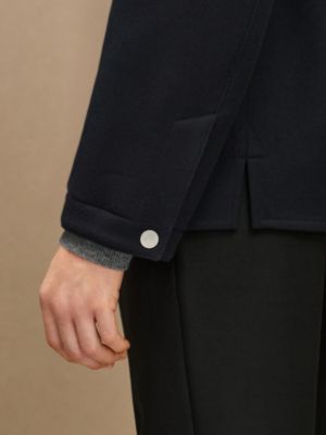 Sobrecamisa en lana, detalles en piel, Vista: Ver artículo puesto, worn, vista 7 de 7