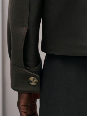 Cazadora recta con detalle en piel, Vista: Ver artículo puesto, worn, vista 6 de 7