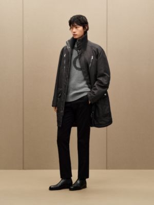 Mock neck zipped parka
