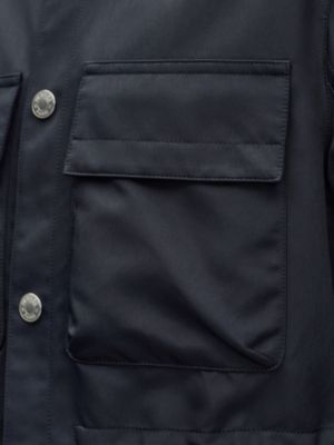 Buttoned technical gabardine parka, View: front, front, view 6 of 6
