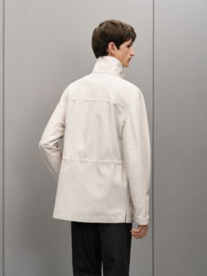 Parka abotonada en gabardina técnica, Vista: Ver artículo puesto, worn, vista 3 de 6