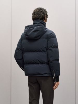 Hooded zipped puffer coat, View: Worn, worn, view 3 of 8