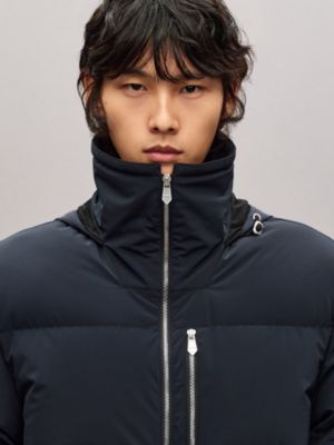 Hooded zipped puffer coat, View: Worn, worn, view 4 of 8
