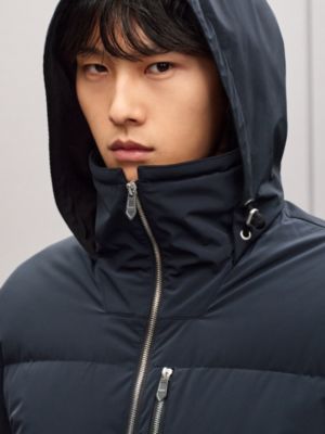 Hooded zipped puffer coat, View: Worn, worn, view 5 of 8