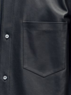 Sobrecamisa estampada en piel de ternera, Vista: vista de frente, front, vista 8 de 8