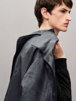 Sobrecamisa estampada en piel de ternera, Vista: Ver artículo puesto, worn, vista 6 de 8