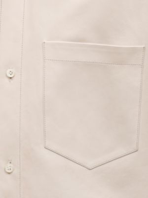 Sobrecamisa estampada en piel de ternera, Vista: vista de frente, front, vista 8 de 8