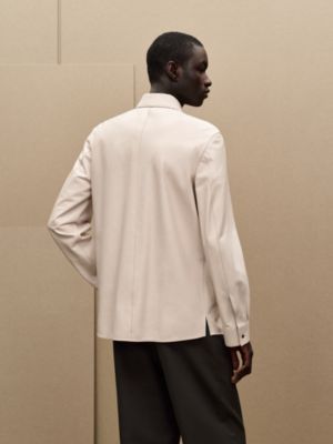 Sobrecamisa estampada en piel de ternera, Vista: Ver artículo puesto, worn, vista 3 de 8