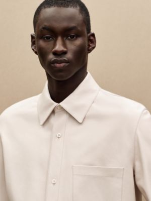 Sobrecamisa estampada en piel de ternera, Vista: Ver artículo puesto, worn, vista 4 de 8