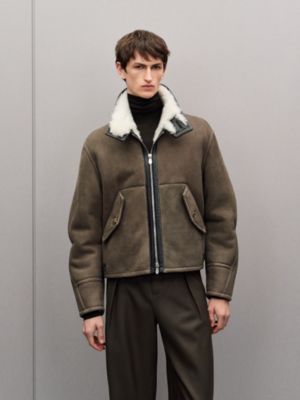 Straight cut lambskin jacket, View: Worn, worn, view 2 of 6