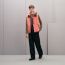 Reversible hooded vest, sunset