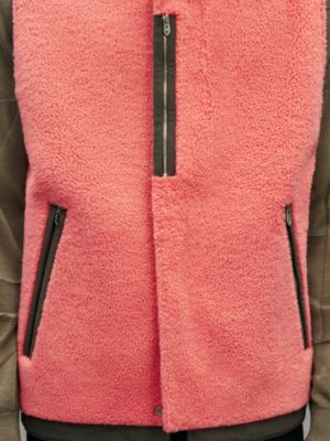 Baby curly lambskin reversible hooded vest, View: Worn, worn, view 5 of 8