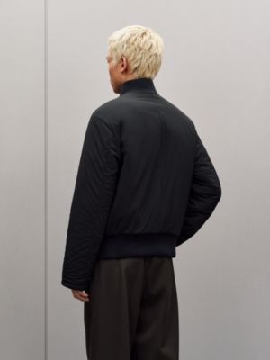 Baby curly lambskin reversible rib-trim jacket, View: Worn, worn, view 5 of 9