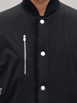 Baby curly lambskin reversible rib-trim jacket, View: Worn, worn, view 7 of 9