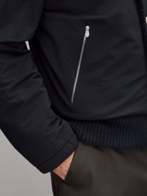 Baby curly lambskin reversible rib-trim jacket, View: Worn, worn, view 9 of 9
